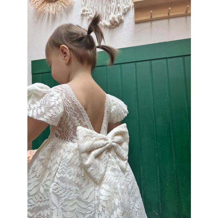 NAZENDE DANTELLİ FİYONKLU ELBİSE