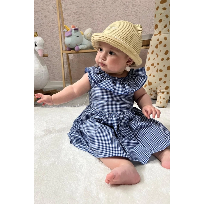 OLİVE EKOSE ARKA DETAYLI ELBİSE