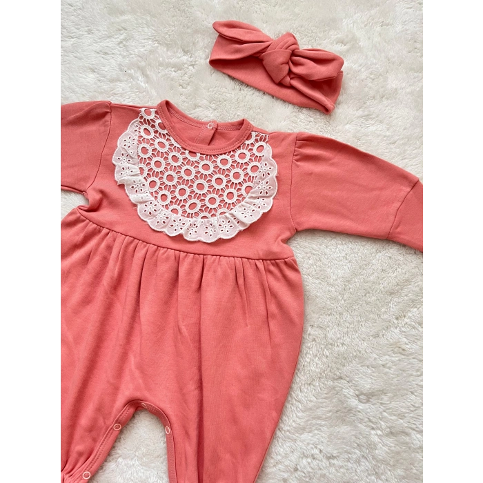 ÖNÜ DANTEL DETAYLI KIZ BEBEK TULUM