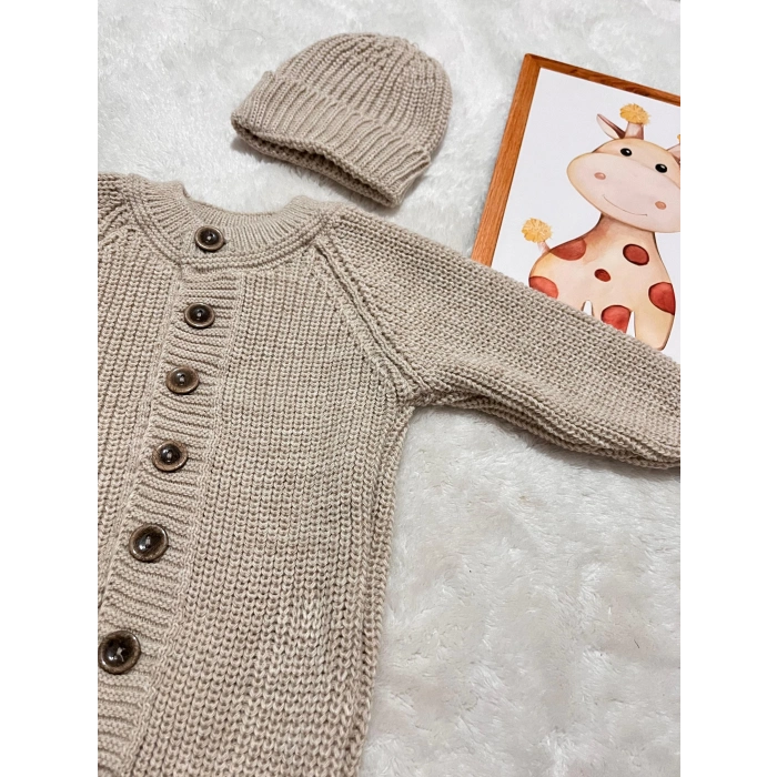 ÖRME BEBEK ŞAPKALI TULUM