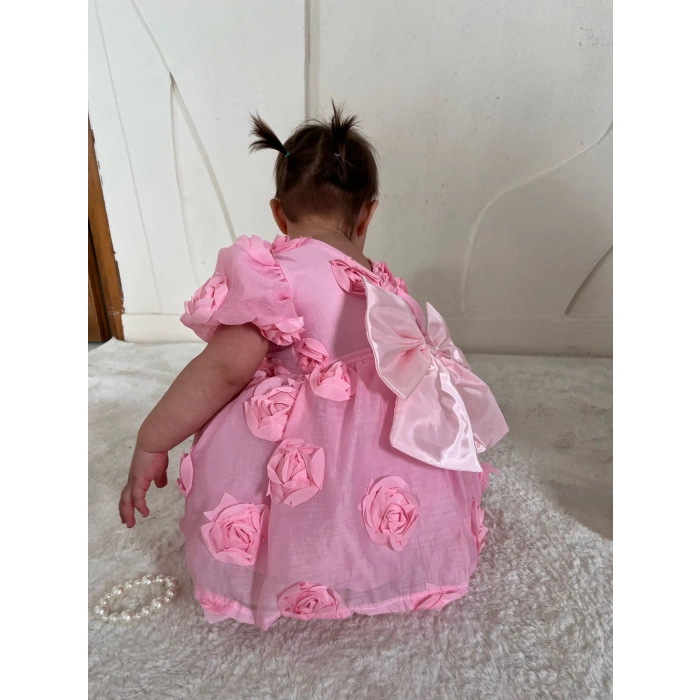 SİMA GÜLLÜ KIZ BEBEK ELBİSE