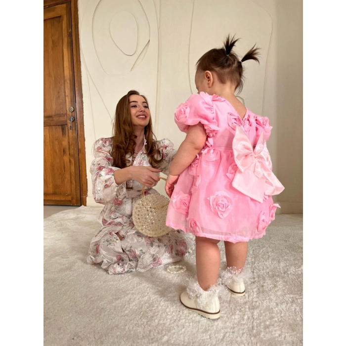 SİMA GÜLLÜ KIZ BEBEK ELBİSE