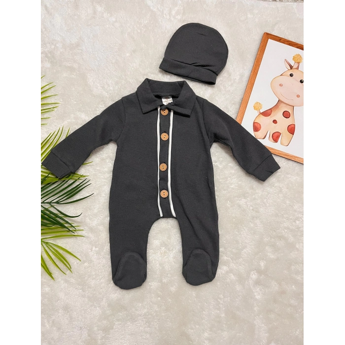 WAFFLE KUMAŞ BEBEK TULUM VE BERE SET