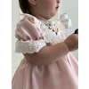 ÇİÇEK NAKIŞLI VİNTAGE KIZ ÇOCUK ELBİSE