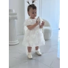 SİMA GÜLLÜ KIZ BEBEK ELBİSE - BEYAZ