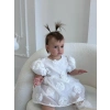 SİMA GÜLLÜ KIZ BEBEK ELBİSE - BEYAZ