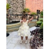 SİMA GÜLLÜ KIZ BEBEK ELBİSE - KREM (SARI)