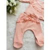 WAFFLE KUMAŞ DANTELLİ KIZ BEBEK 5Lİ HASTANE ÇIKIŞI SETİ