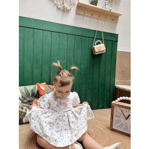 AMELİA BRODELİ NAKIŞLI KETEN ELBİSE