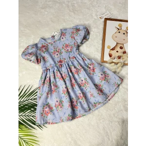 DİANA BALON KOL PİLİSELİ ELBİSE