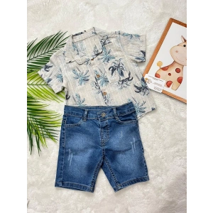 DYLAN KOT ŞORTLU GÖMLEK TAKIMI