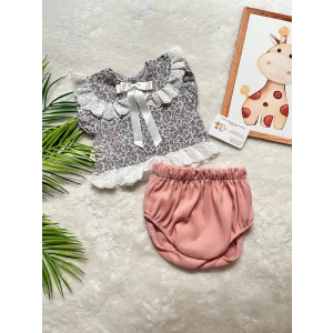 FİYONKLU GÖMLEKLİ VE KÜLOTLU TAKIM