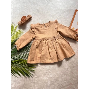 GÜLLÜ BANDANALI KALIN ELBİSE