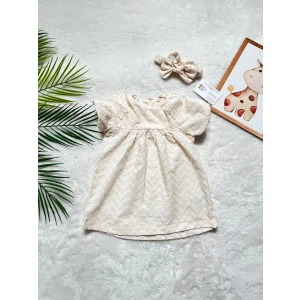 HANNA LASTİKLİ KOL BANDANALI ELBİSE