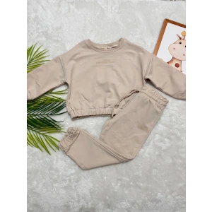 KIZ ÇOCUK OVERSİZE CROP EŞOFMAN TAKIMI