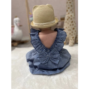 OLİVE EKOSE ARKA DETAYLI ELBİSE