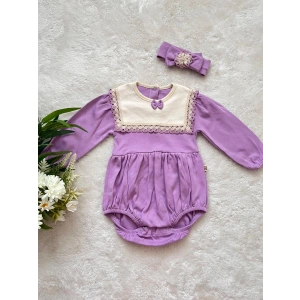 YAKA DETAYLI BANDANALI KIZ BEBEK TULUM