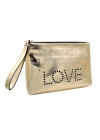 Victorias Secret Kadın Gold Vs Love Printed El Tutamaklı Portföy Çanta