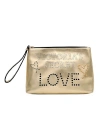Victorias Secret Kadın Gold Vs Love Printed El Tutamaklı Portföy Çanta
