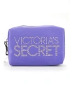 Victorias Secret Mor Renk Işıltılı Logo Baskılı Küçük Boy Kumaş Makyaj Çantası