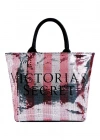 Victorias Secret Vs İkonik Desen Pembe Gümüş Pullu Payet İşlemeli Carryall Tote Pembe