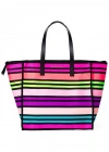Victorias Secret Vs Rainbow Kanvas Tote Seyahat Çantası Çok Renkli