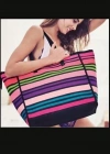 Victorias Secret Vs Rainbow Kanvas Tote Seyahat Çantası Çok Renkli