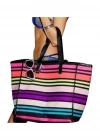 Victorias Secret Vs Rainbow Kanvas Tote Seyahat Çantası Çok Renkli
