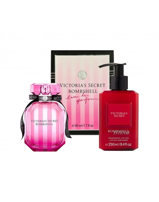 Victorias Secret Bombshell Kadın Parfüm EDP 50 ML + Bombshell Intense Vücut Losyonu 250 ML