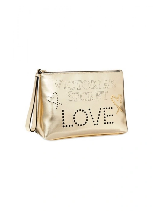Victorias Secret Kadın Gold Vs Love Printed El Tutamaklı Portföy Çanta