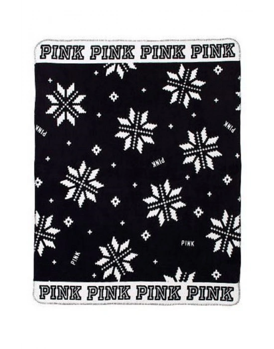 Victorias Secret Sherpa Blanket Kartanesi Desenli Tek Kişilik Battaniye