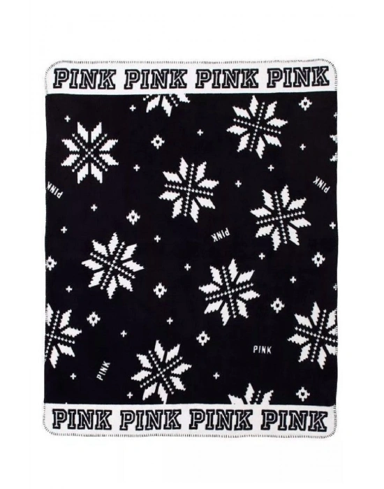 Victorias Secret Sherpa Blanket Kartanesi Desenli Tek Kişilik Battaniye