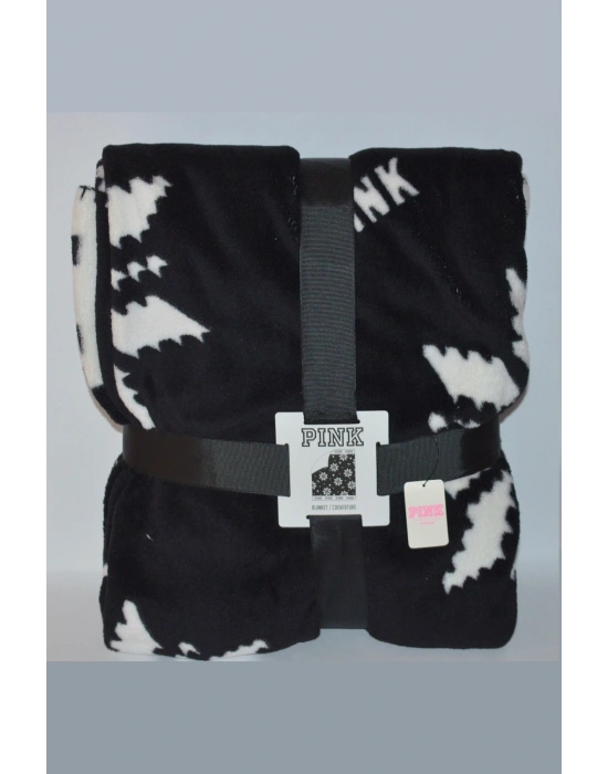 Victorias Secret Sherpa Blanket Kartanesi Desenli Tek Kişilik Battaniye