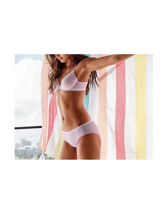 Victorias Secret Renkli Çizgili Plaj Havlusu 127x152cm