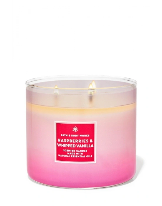 Bath & Body Works Rasperries & Whipped Vanilla Büyük Mum 411 g