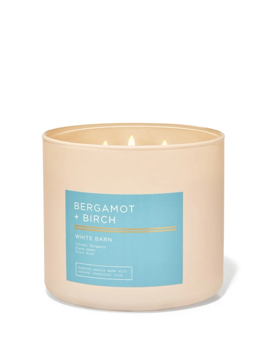 Bath & Body Works Bergamot & Birch Büyük Mum 411 g