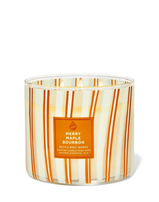 Bath & Body Works Merry Maple Bourbon Büyük Mum 411 g
