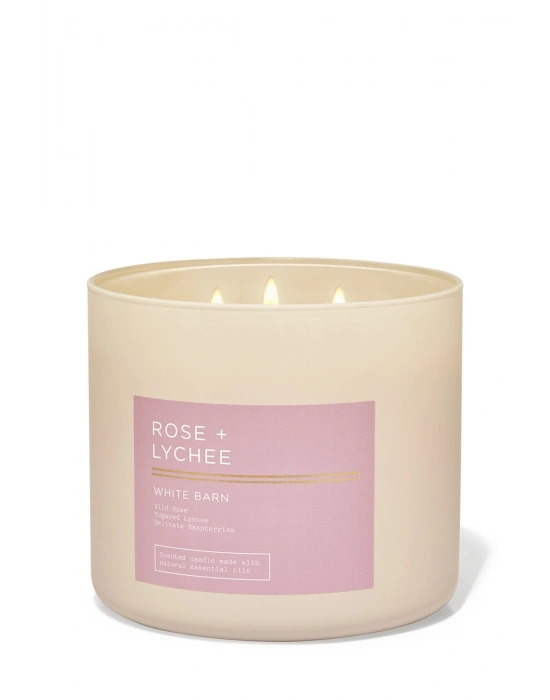 Bath & Body Works Rose & Lychee Büyük Mum 411 g