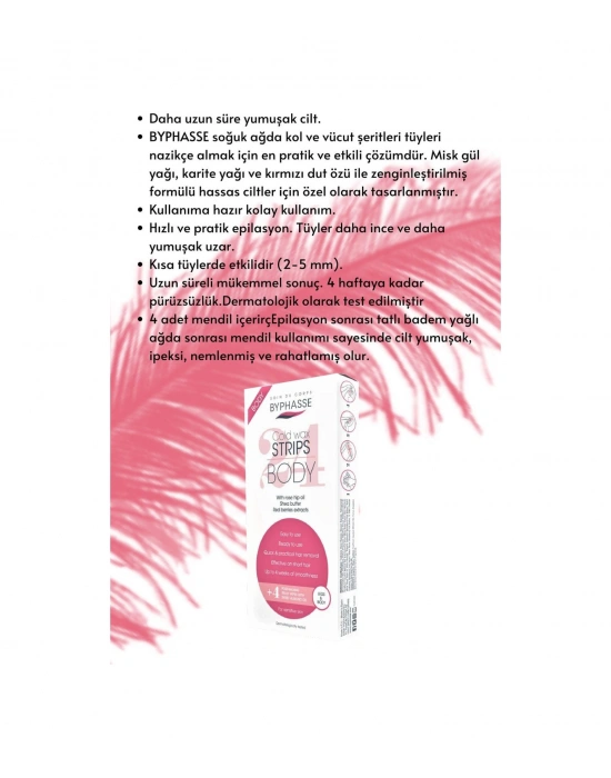 Ağda Bandı Hassas Ciltler İçin Bacak & Vücut Bölgesi 24 Adet