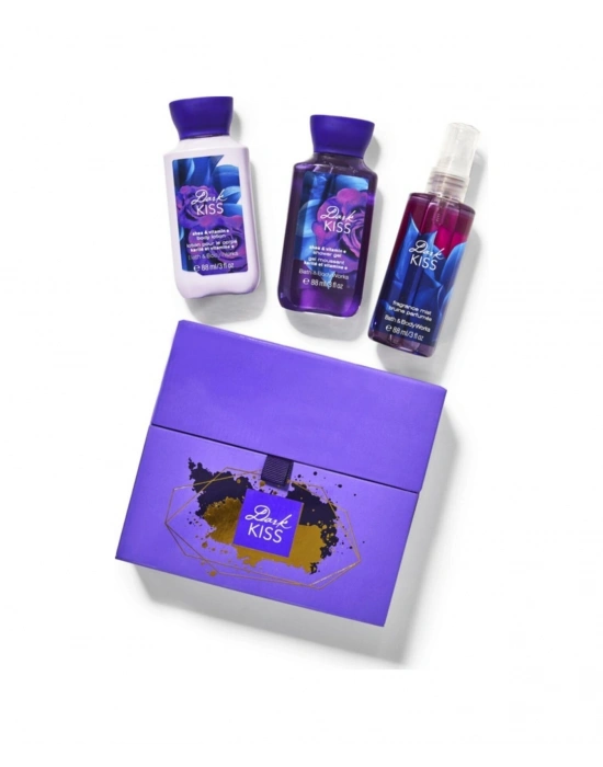 Bath & Body Works Dark Kiss Seyahat Boyu Cilt Bakım Seti