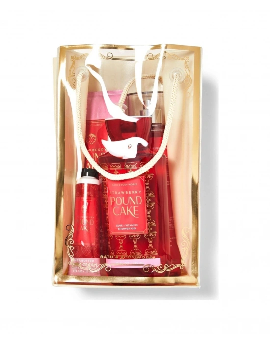 Bath & Body Works Strawberry Pound Cake Cilt Bakim Seti
