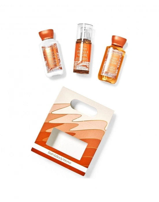 Bath & Body Works Warm Vanilla Sugar Mini Cilt Bakım Seti