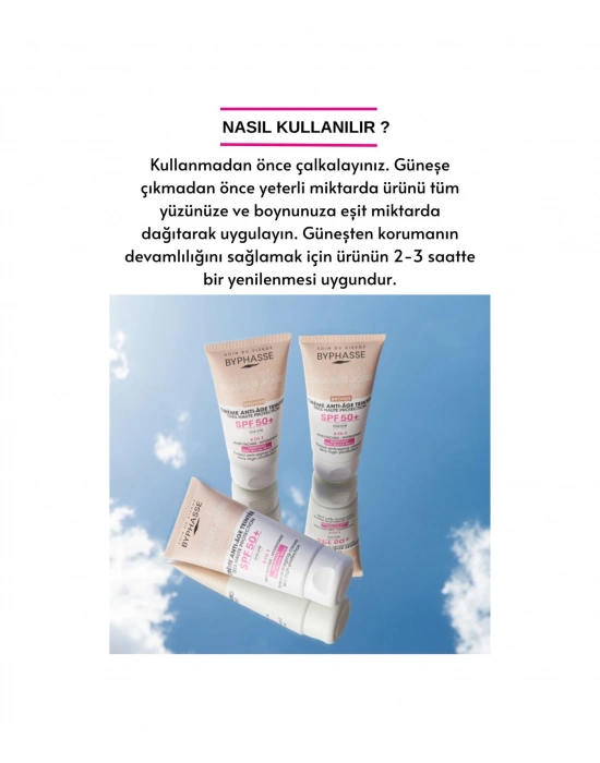 Byphasse  3ü 1 Arada Renkli Güneş Kremi Medium SPF50+ 50 ML