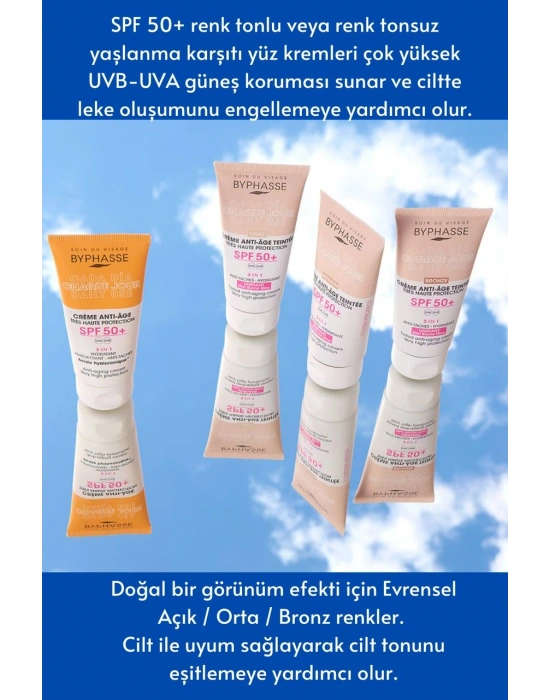 Byphasse  3ü 1 Arada Renkli Güneş Kremi Medium SPF50+ 50 ML