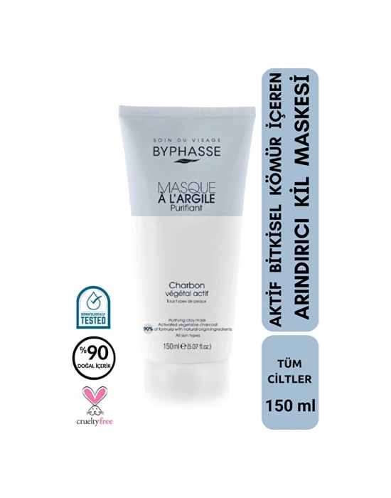 Byphasse Aktif Bitkisel Kömür İçeren Kil Maskesi 150 ML
