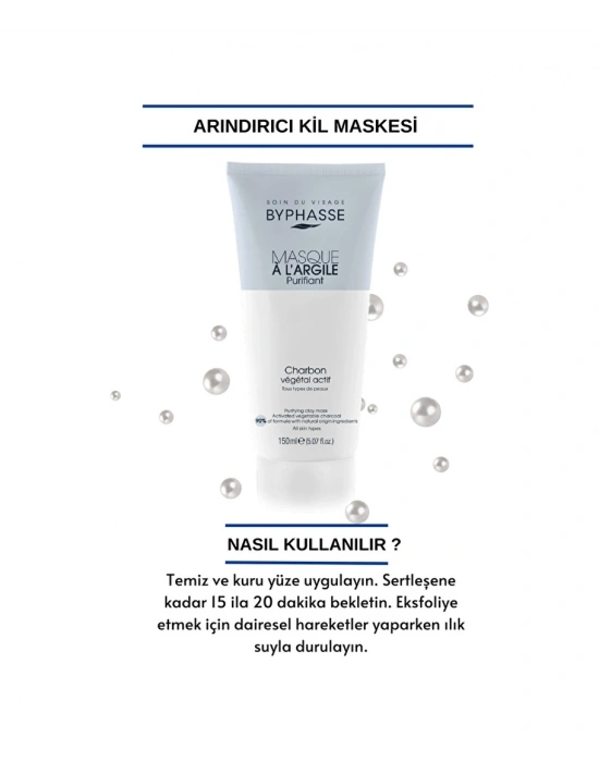 Byphasse Aktif Bitkisel Kömür İçeren Kil Maskesi 150 ML