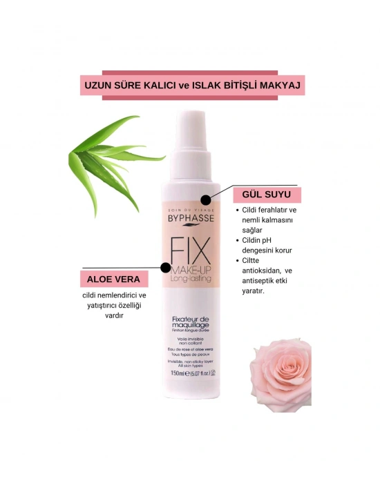 Byphasse Aloe Vera & Gül Suyu Özlü Makyaj Sabitleyici Sprey 150 ML