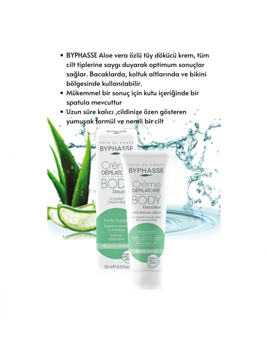 Byphasse Aloe Vera Özlü Tüy Dökücü Krem 125 ML
