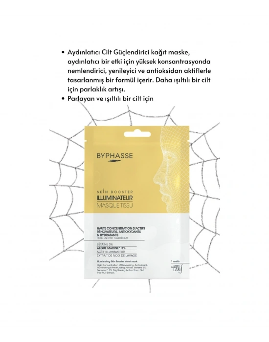 Byphasse Aydınlatıcı Ve Işıltı Verici Skin Booster Kağıt Yüz Maskesi
