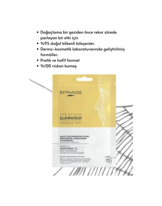 Byphasse Aydınlatıcı Ve Işıltı Verici Skin Booster Kağıt Yüz Maskesi